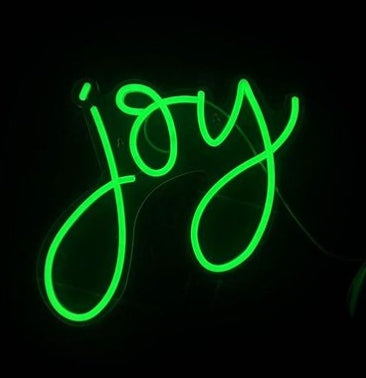 13.8"W JOY LIGHTED SIGN W/USB SWITCH WITH DIMMER