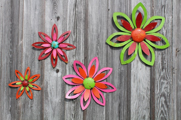 Colorful Flowers - Set of 4