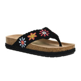 Tigerlily Crochet Sandal in Black