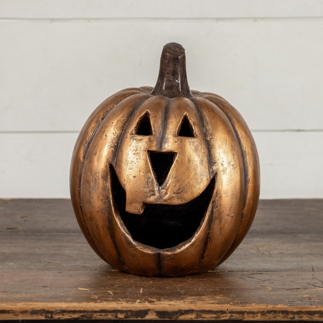11" Gold Big Mouth Pumpkin
