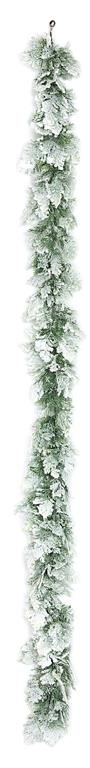 Snow Cedar Garland, 6', White