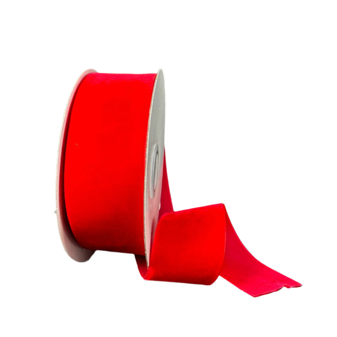 Red Woven Vintage Velvet Ribbon -  1.5" x 5y