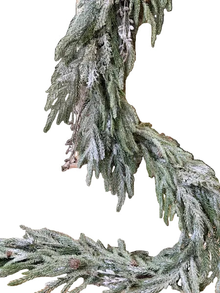 6' Snowdrift Norfolk Pine Garland