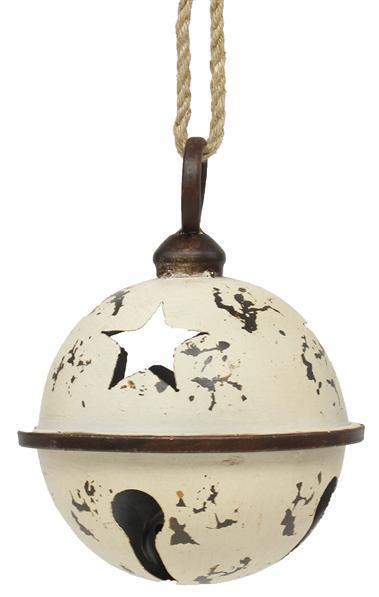 9" Tin Jingle Bell With Jute Rope