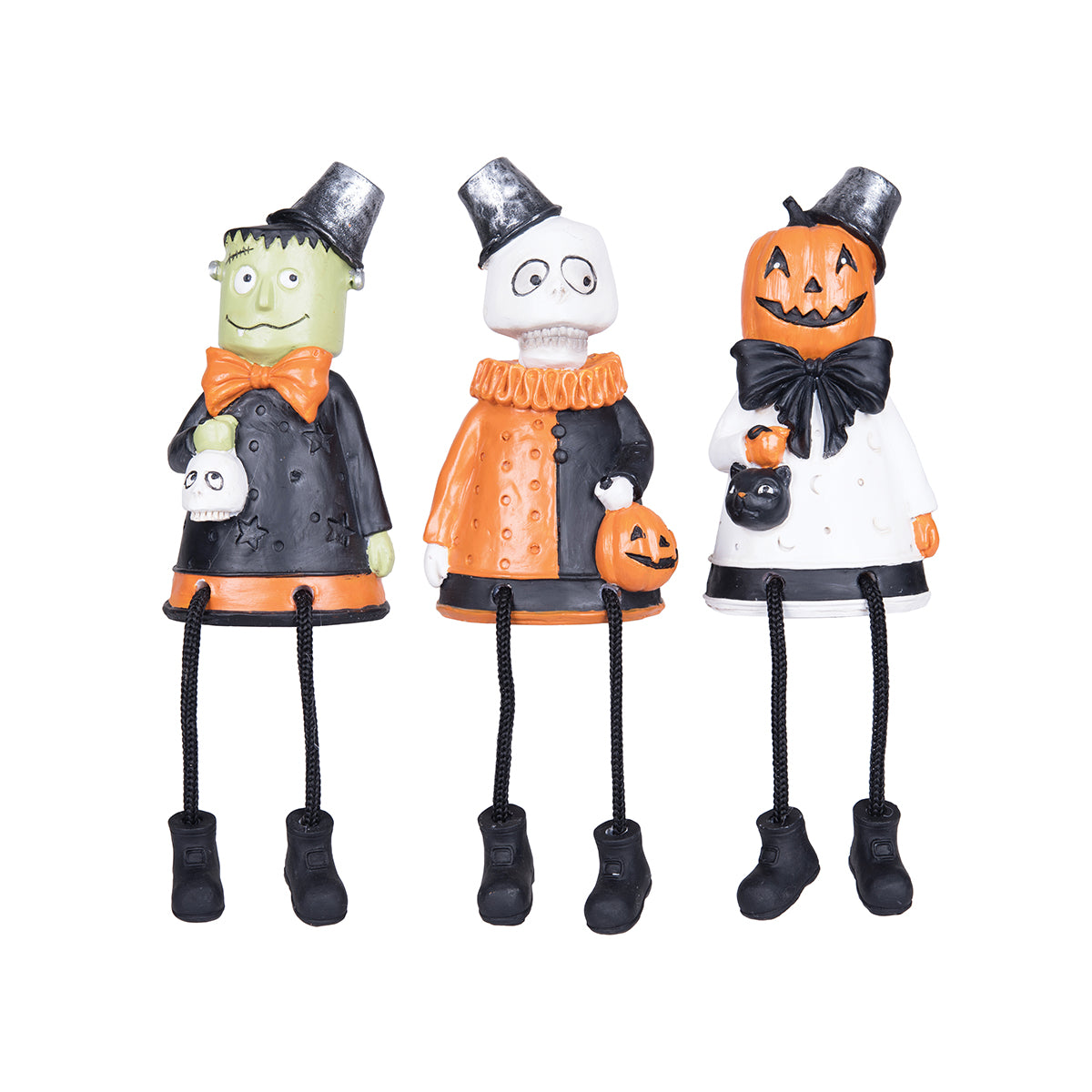 Sitting Trick-Or-Treaters Figure - 3 Assorted