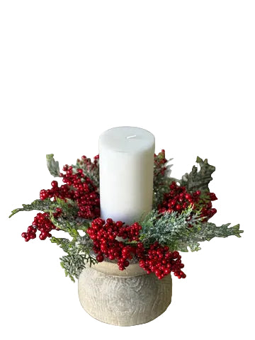 4" Garnet Grove Cedar Candle Ring