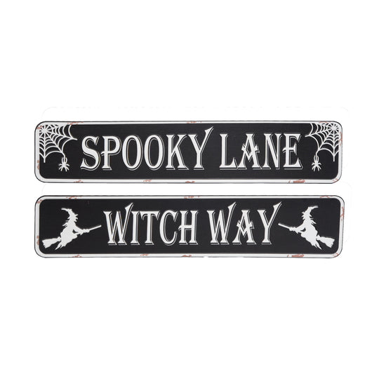 Halloween Tin Wall Decor, A/2