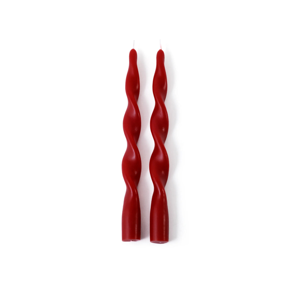 Lumière Twist Formal Candle 10" - CRIMSON