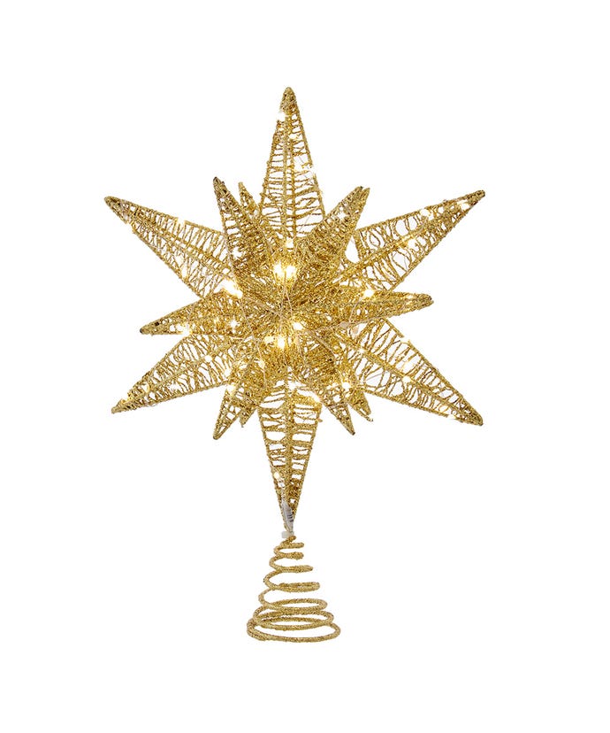 15" GOLD STARBURST LED TREETOP