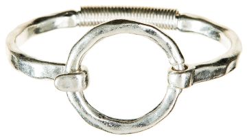 Silver Circle Hook Bracelet
