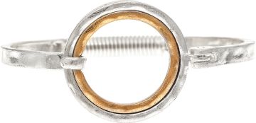Two Toned Double Circle Spring coil Bracelet