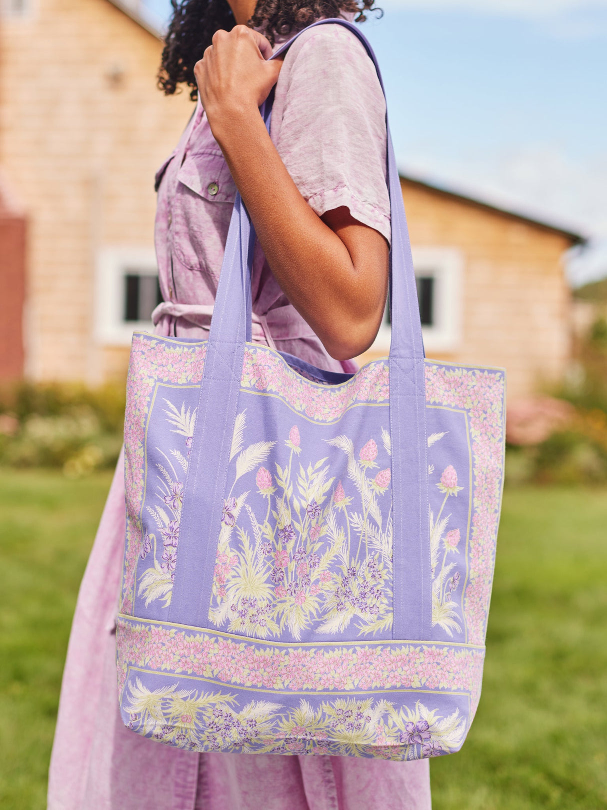 Clover Market Bag - Periwinkle