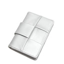 Square Woven Faux Leather Wallet