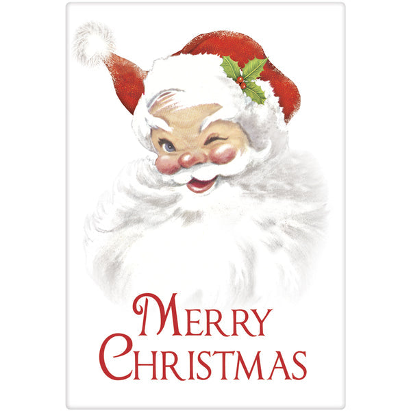 Santa Winking Bagged Towel
