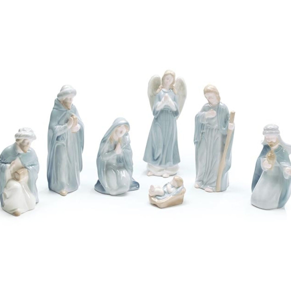 7 Piece Delft Blue Nativity Set