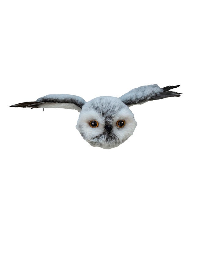 8" Flying Gray Owl Ornament