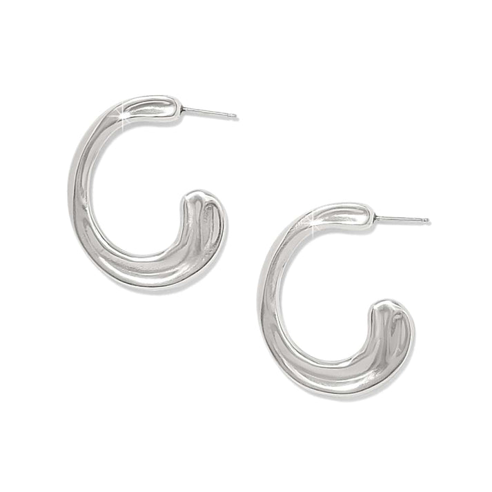 Cascade Silver Hoop Earrings