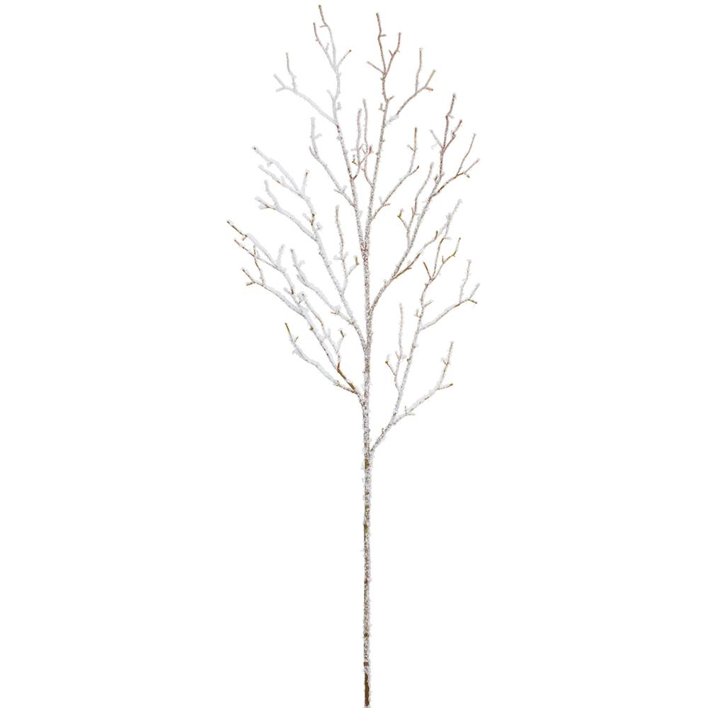 44.5"Snowed Twig Spray - White