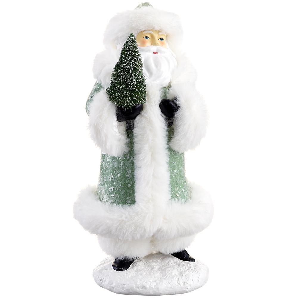 10.5"  Santa - Green + Cream