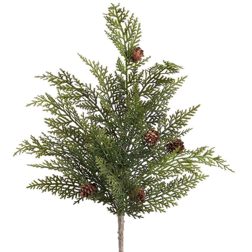 24"Cedar Spray With Pine Cone