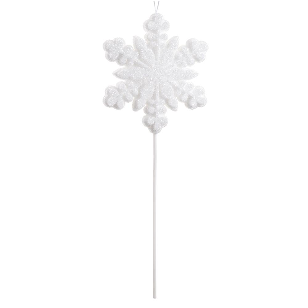 36" Snowflake Pick - White