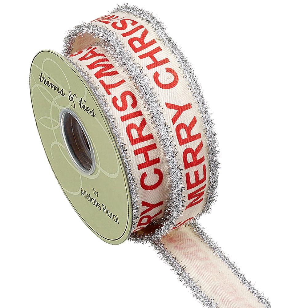 15" W5YD Merry Christmas Ribbon