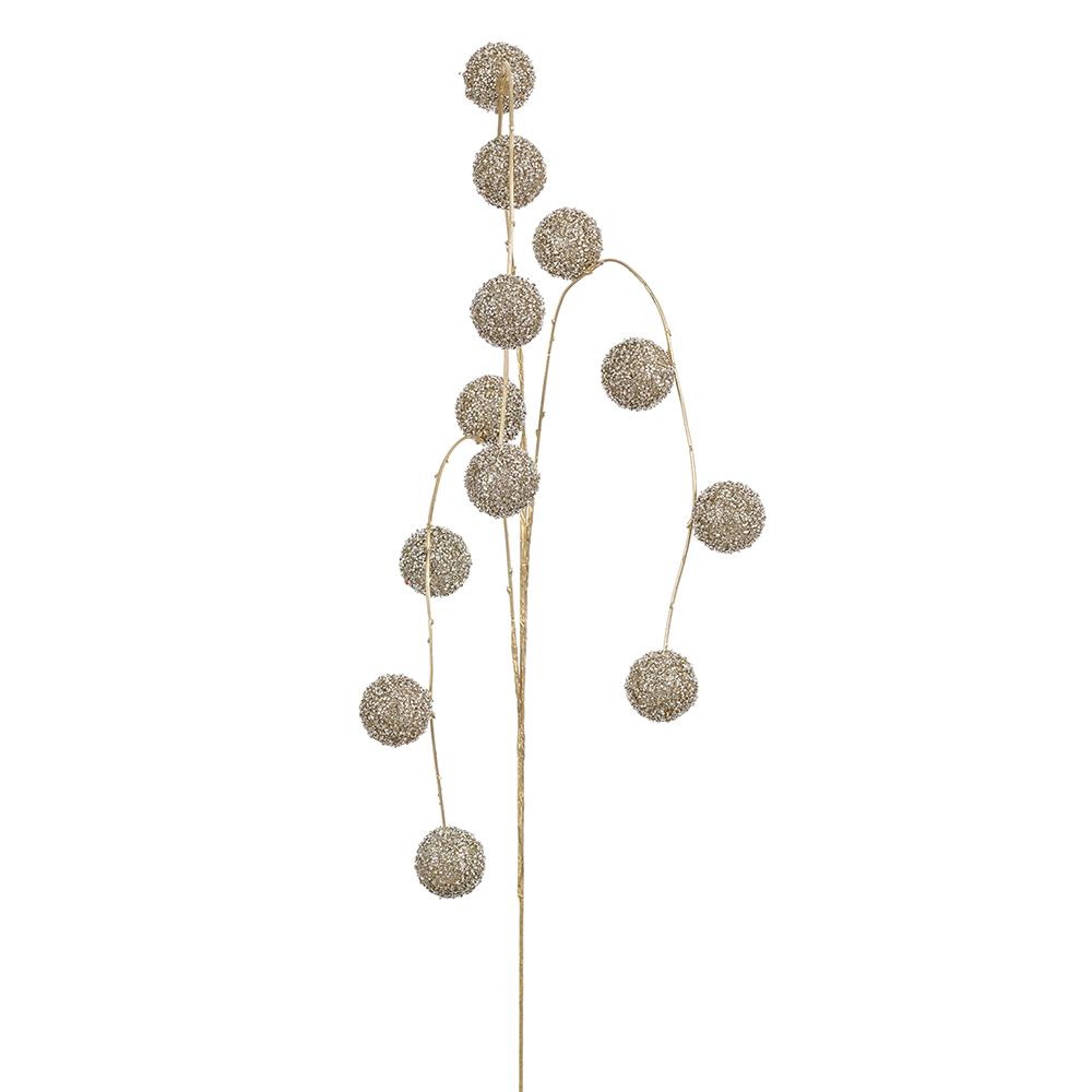 36" Glitterered Ball Hanging Spray