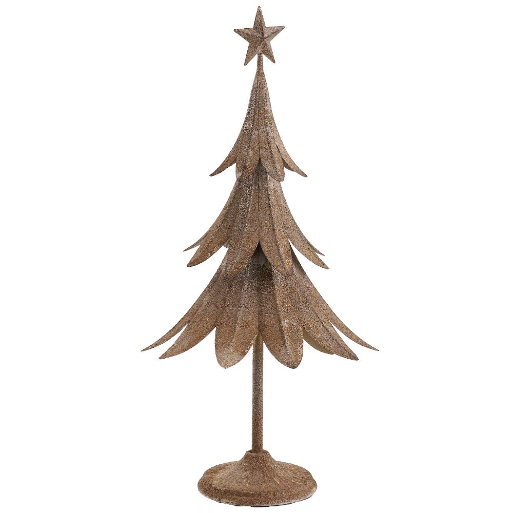 23.5"Metal Tree Tbl.Top W/Star - Rust