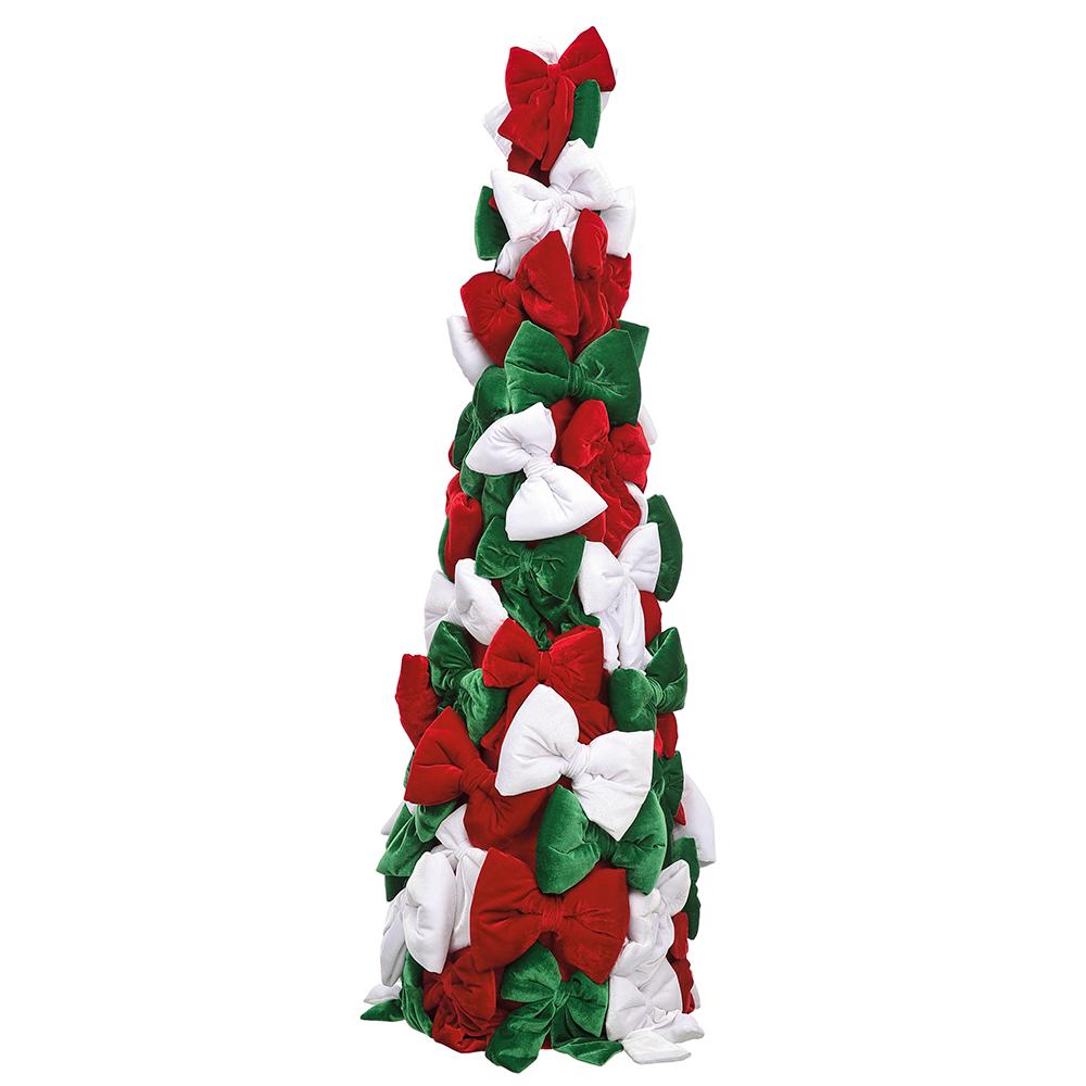 59"   Velvet  Bow Cone Topiary