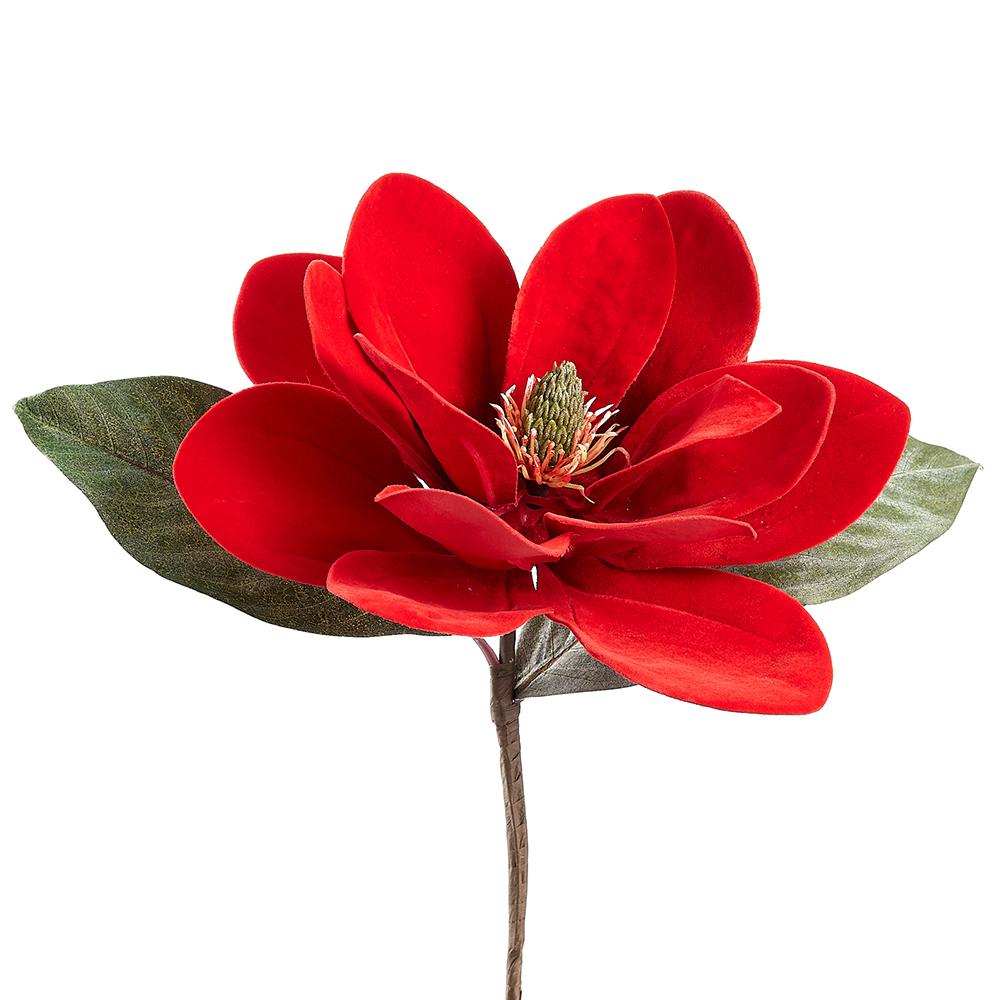 12"Velvet Magnolia Pick - Red