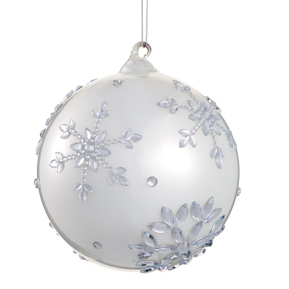 4.75"Rhines S.Flake G.Ball Orn - Pearl