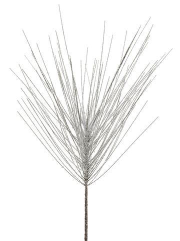 18" Snowy Long Needle Pine Spray