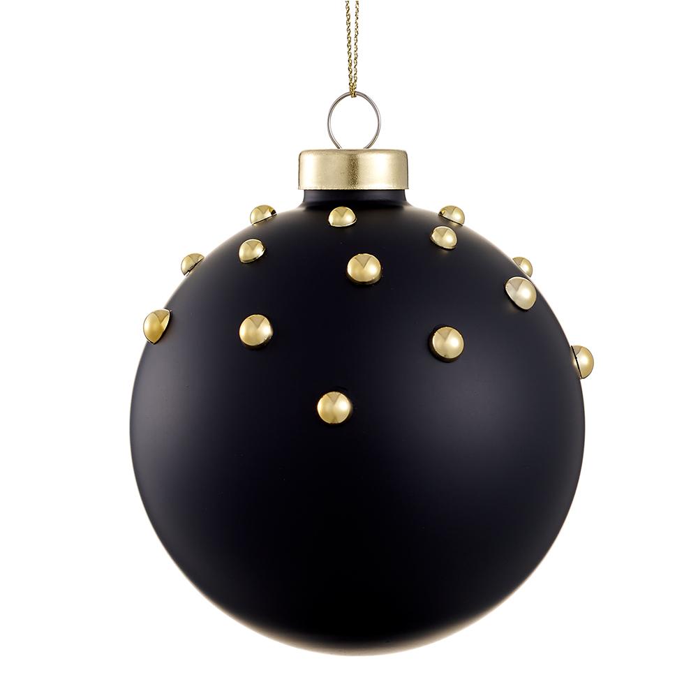 4" Beaded Glass  Ball Ornament
