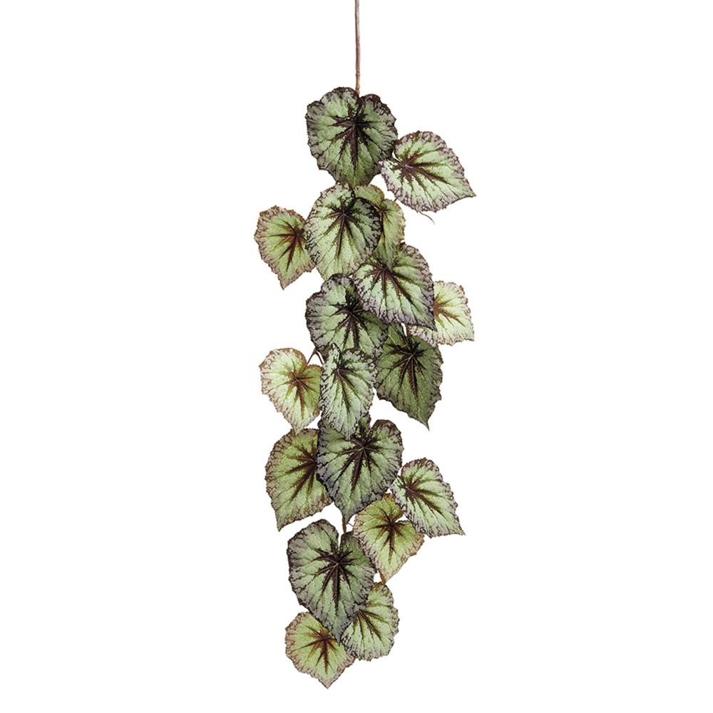 43" Begonia Leaf Hanging Spray - Green Purple