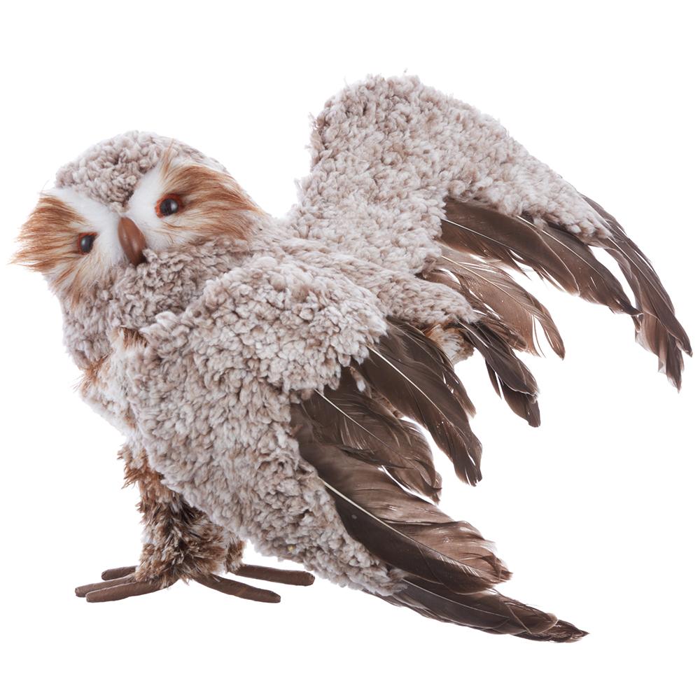 9.5"Owl - Brown + White