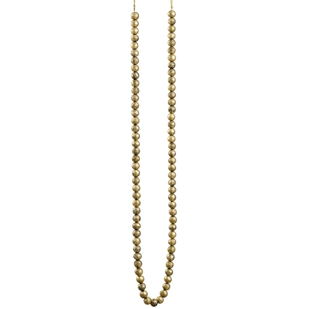 6' Wood Bead Garland - Gold