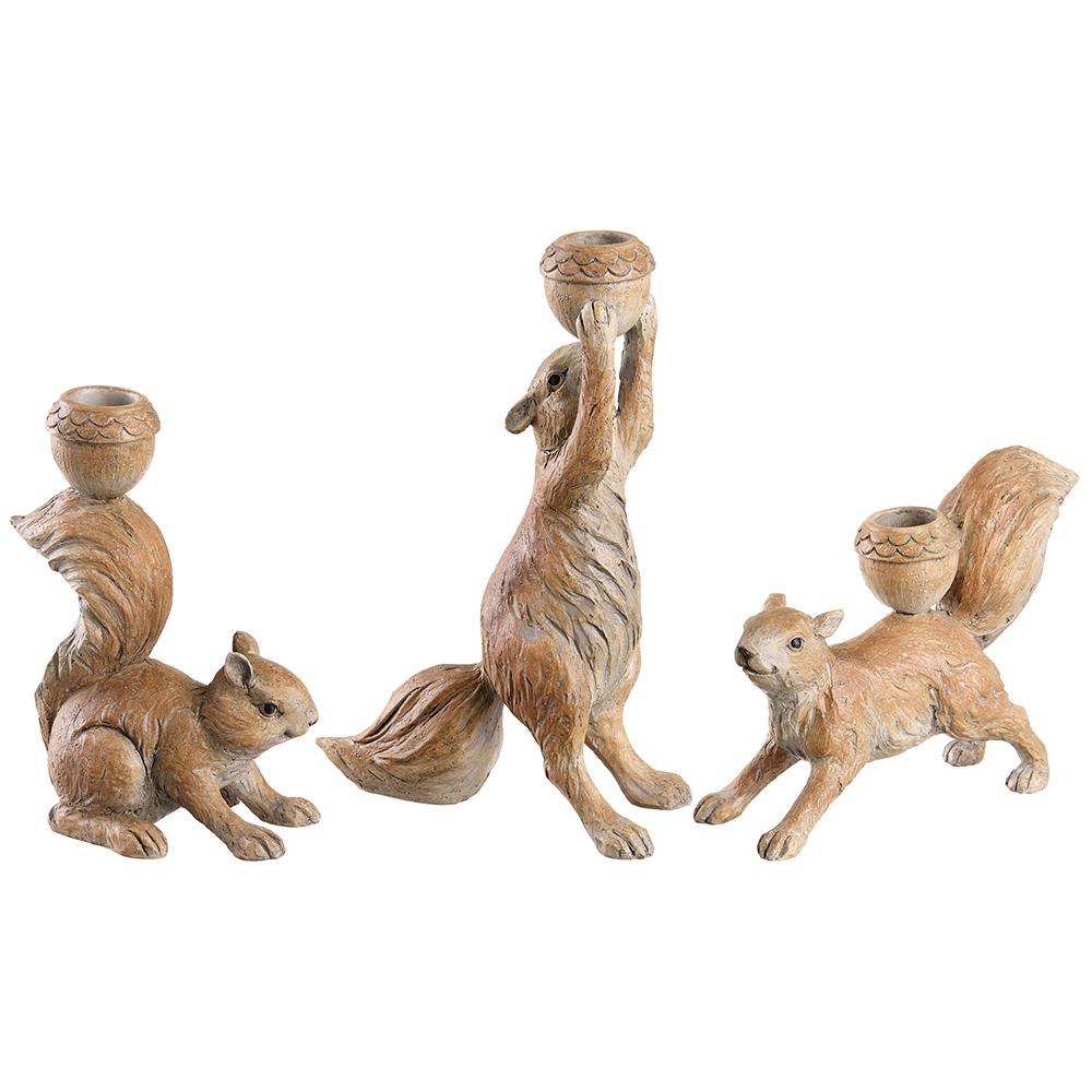 4.5"-8"Acorn Squirrel Tealight Holder