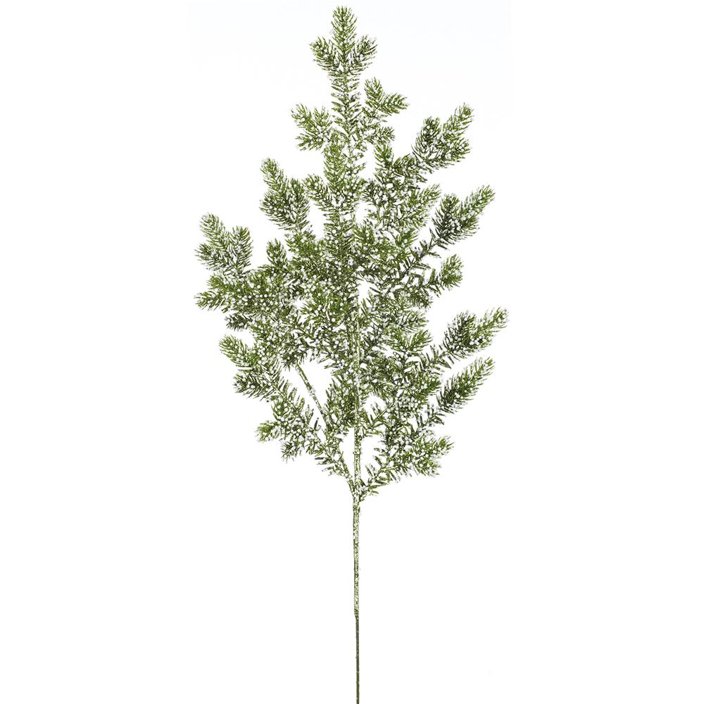 30"Glittered Mini Berry Spray - Green White