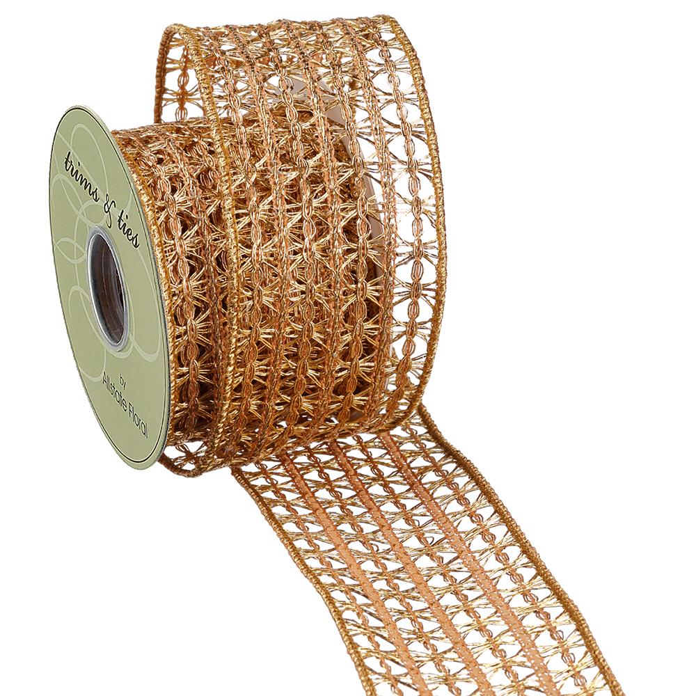 4" WX5YD  Metallic Ribbon - Gold