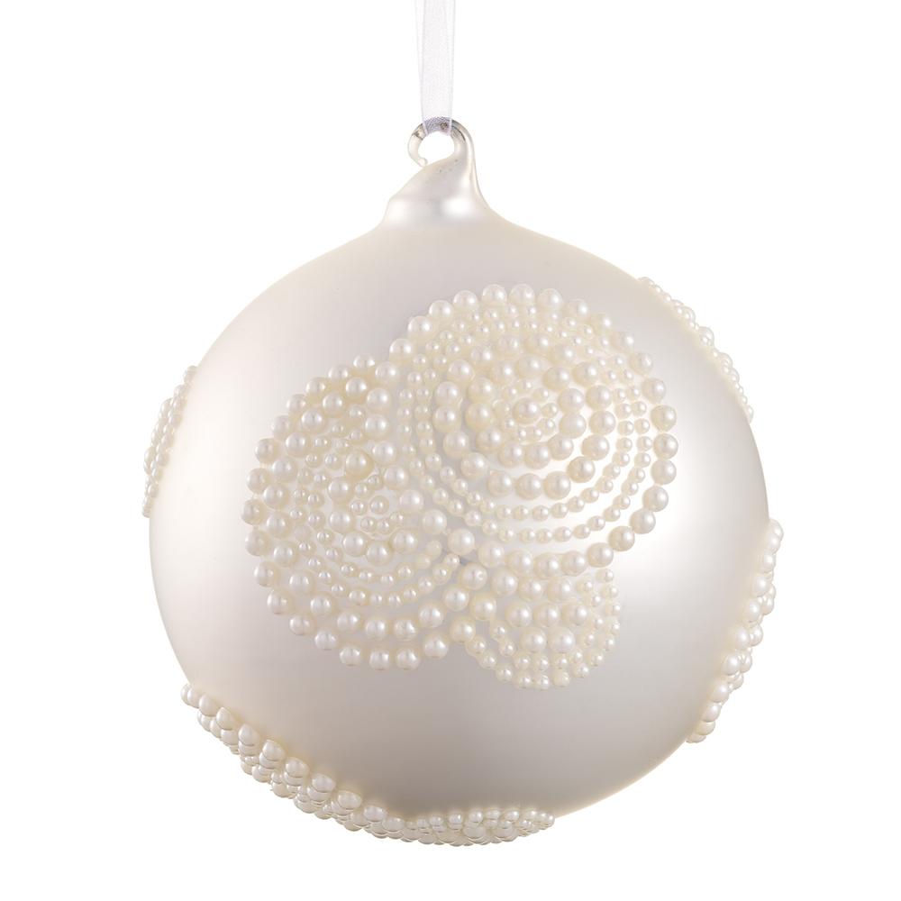 4.75" Pearl Glass Ball Ornament