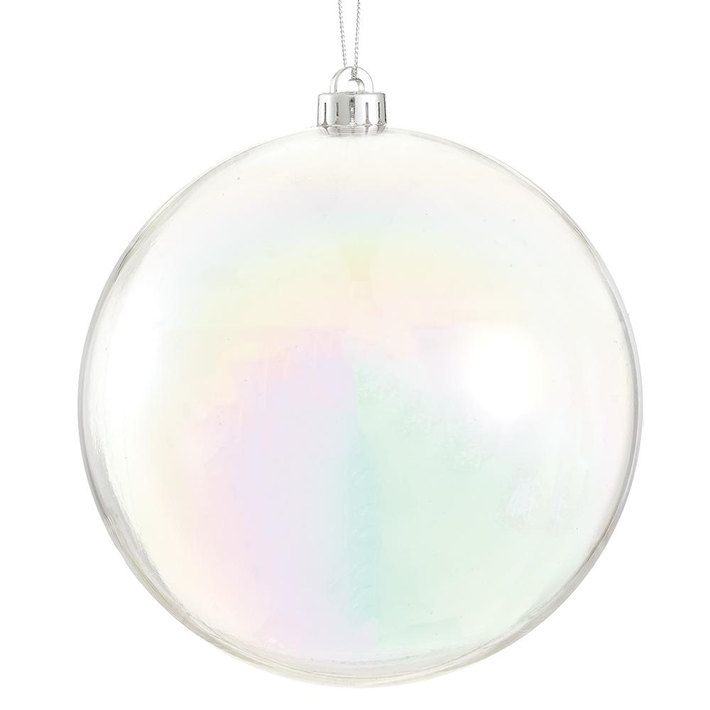 8" Plastic Ball Ornament - Iridescent