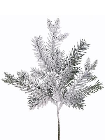 17.5"Snow Pine Spray Wh/Gr