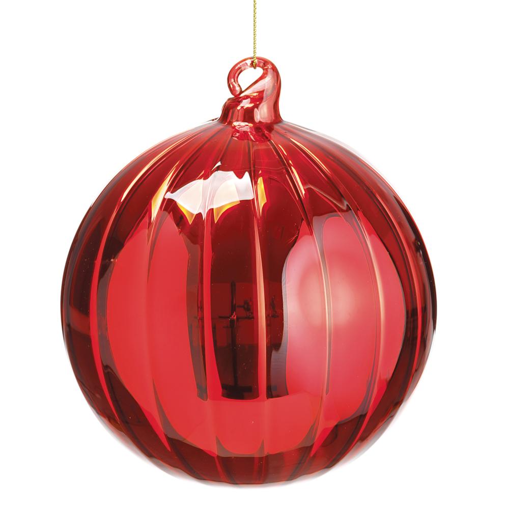 4.75" Red Glass Ball Ornament