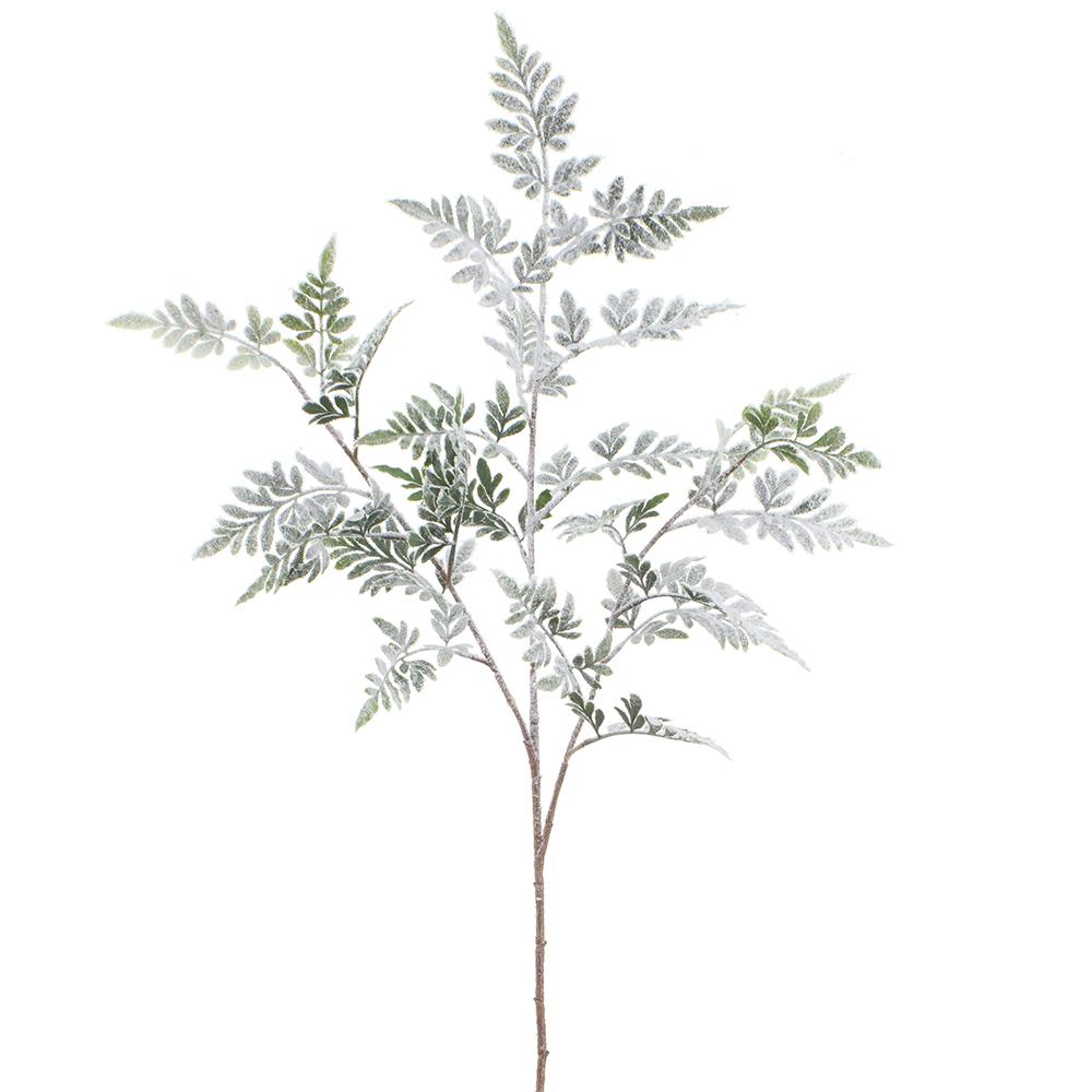40"Snowed Fern Spray Wh/Gr