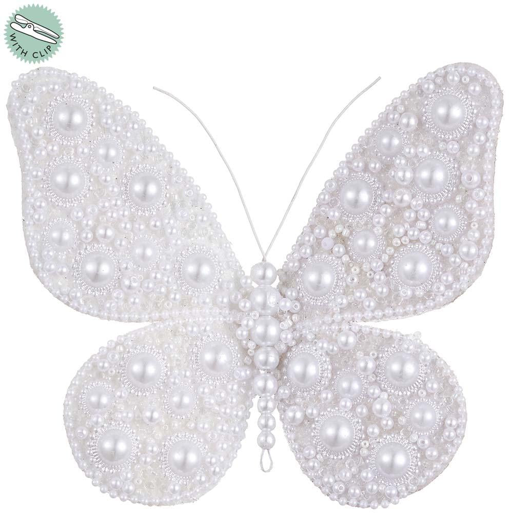 7" LX5" W Pearl Butterfly  with Clip