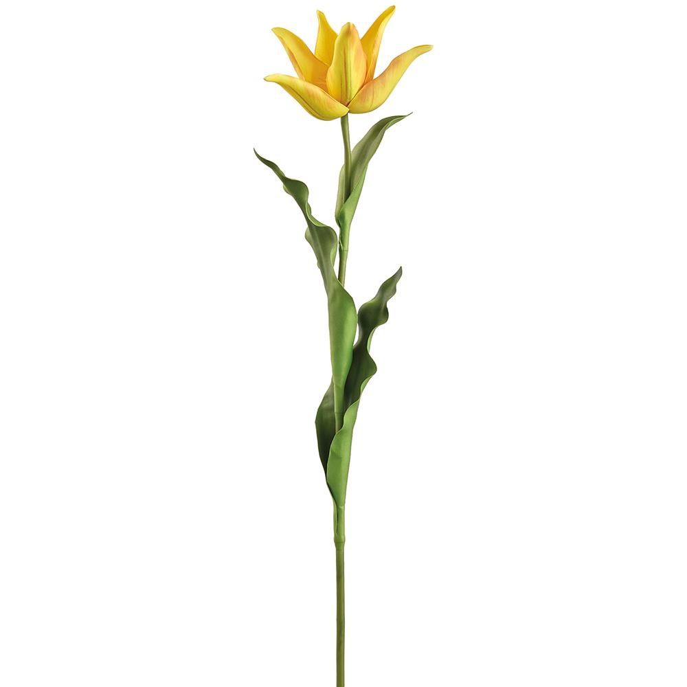 28"Tulip Spray - Yellow + Orange