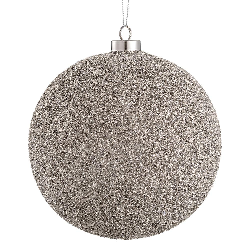 6" Beaded Glass  Ball Ornament