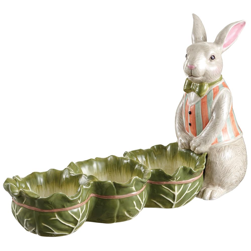 10" Bunny Holding Cabbage Bowls