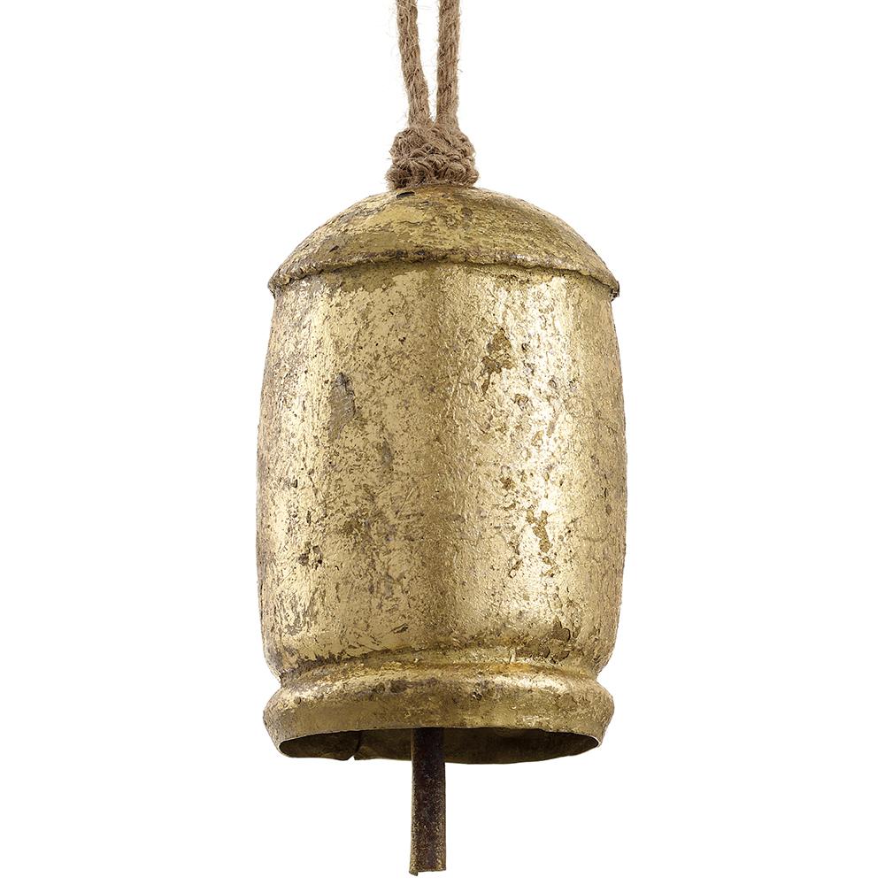 6"  Bell Ornament  - Gold Antique