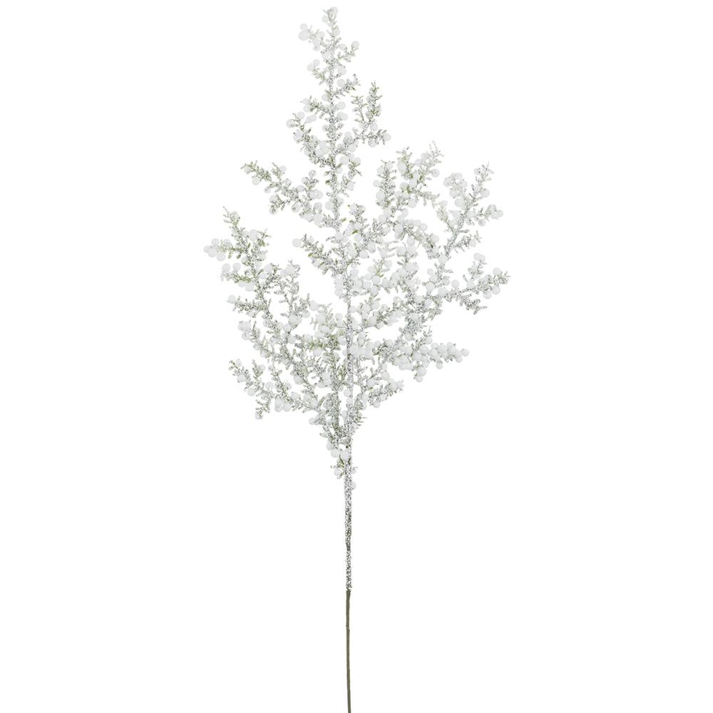 21"  Snowed Mini Berry Spray  - White